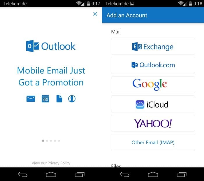 วิธีตั้งค่าอีเมลในแอป Outlook สำหรับ Android