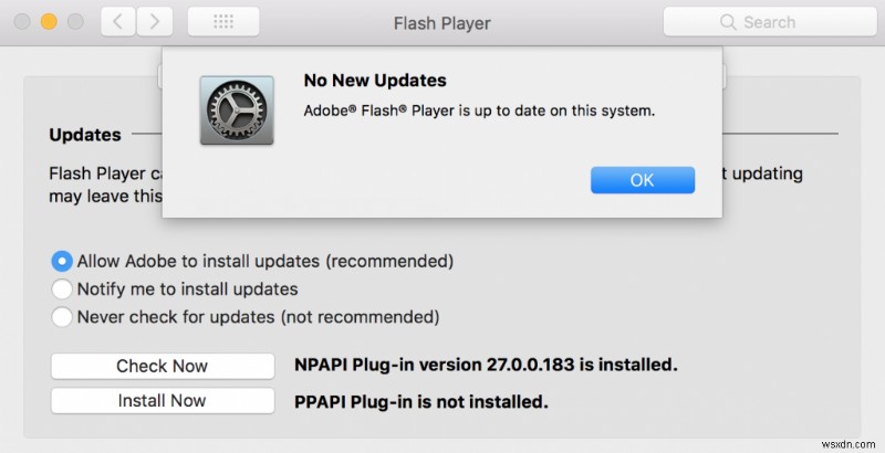 วิธีเรียกใช้การอัปเดต Flash บน Mac