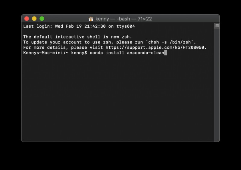 วิธีถอนการติดตั้ง Anaconda จาก Mac โดยใช้ Terminal