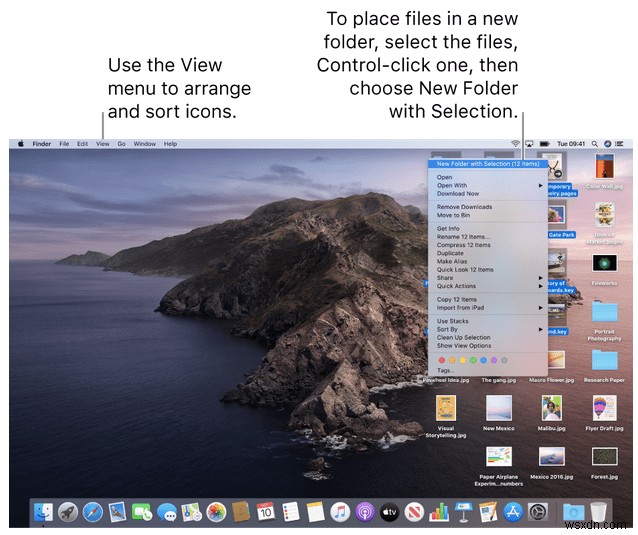 วิธีจัดระเบียบไฟล์และโฟลเดอร์บน Mac 