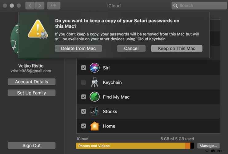 วิธีดูรหัสผ่านพวงกุญแจ iCloud บน Mac