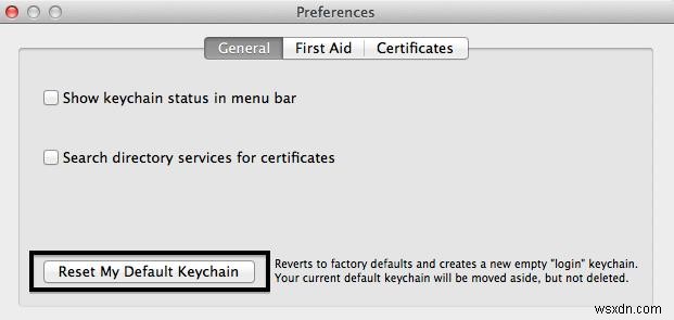 วิธีรีเซ็ตรหัสผ่านพวงกุญแจบน Mac