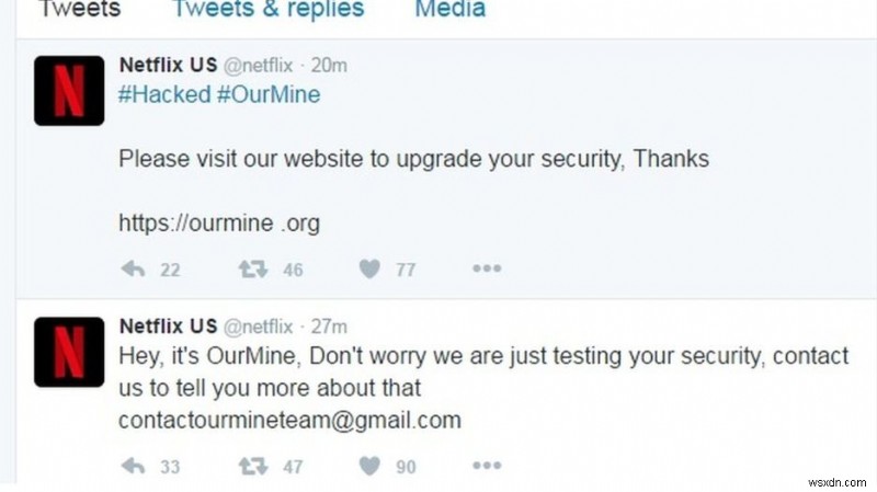 YourMine on Feet Again:บัญชี Twitter ของ Netflix ถูกแฮ็ก!