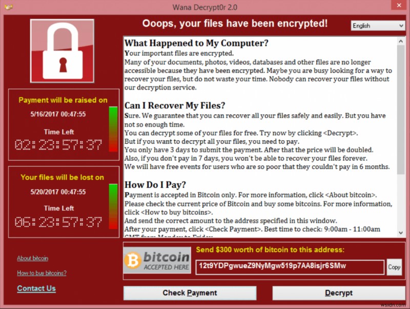 สวัสดีชาวโลก! เตรียมพร้อมรับมือกับการโจมตีของแรนซัมแวร์ “WannaCry”