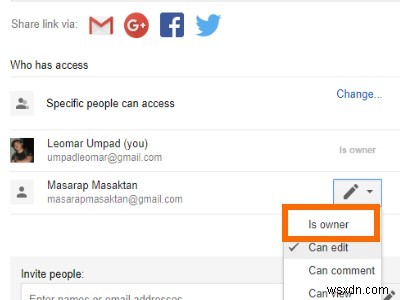 วิธีเปลี่ยนเจ้าของไฟล์ Google ไดรฟ์