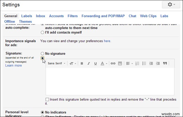 วิธีเพิ่มลายเซ็นใน Gmail