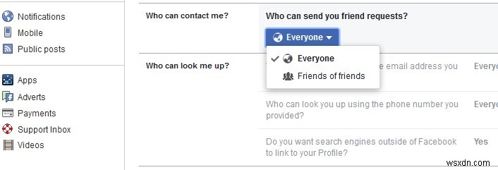 วิธีซ่อนบัญชี Facebook จากคนแปลกหน้า