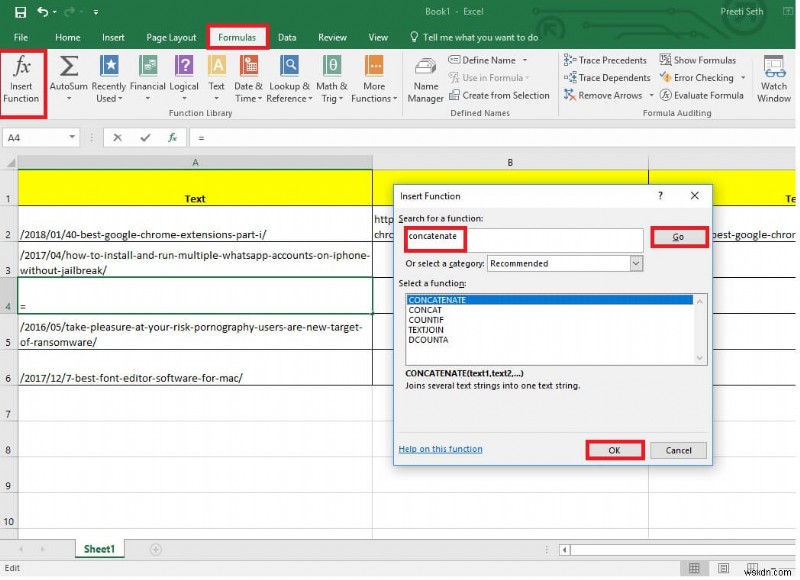 วิธีง่ายๆ ในการเพิ่มคำนำหน้าให้กับทุกเซลล์ใน Excel