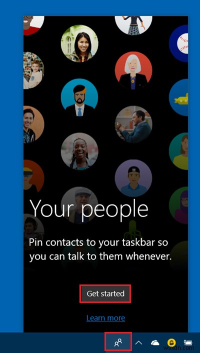 วิธีใช้ People Bar ใน Windows 10