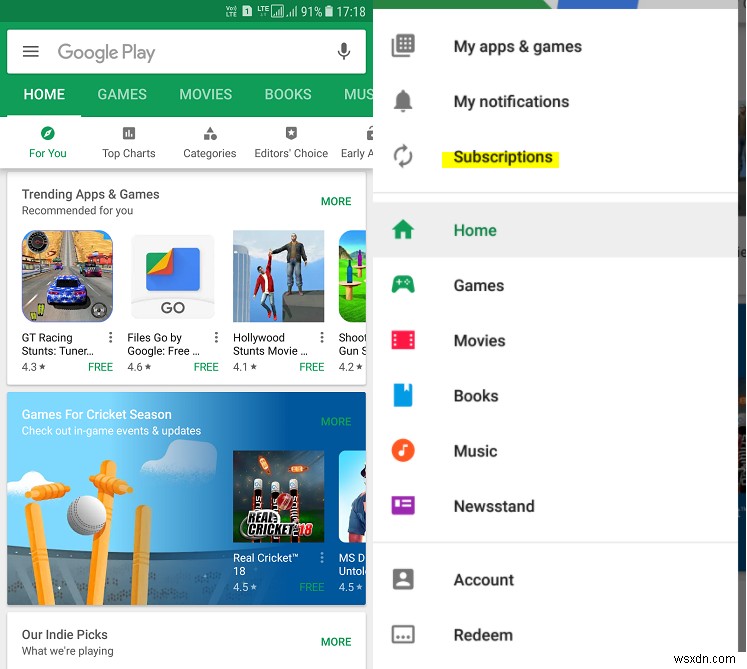 วิธียกเลิกการสมัครสมาชิกบน Google Play Store