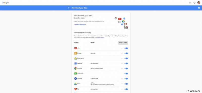 วิธีดาวน์โหลดข้อมูล Google ของคุณ:การใช้ Google Takeout?