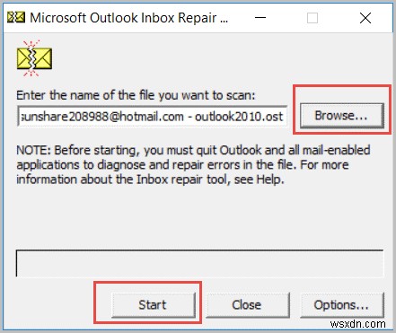 แก้ไขข้อผิดพลาด Microsoft Outlook หยุดทำงานแล้ว