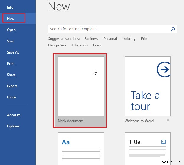 การเรียนรู้ MS Word:Backstage View ใน Word 2016