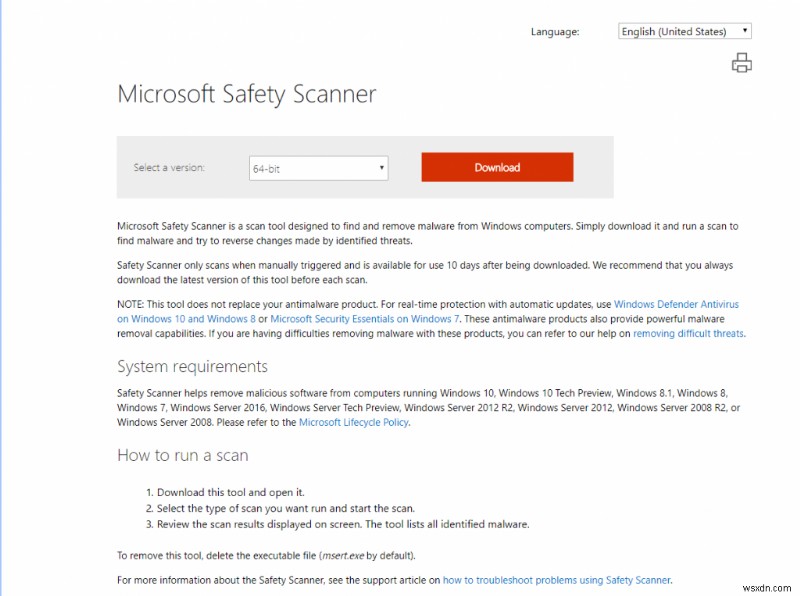 วิธีใช้ Microsoft Safety Scanner ใน Windows 8?