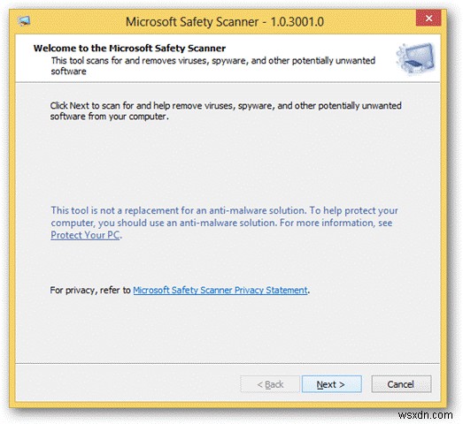 วิธีใช้ Microsoft Safety Scanner ใน Windows 8?