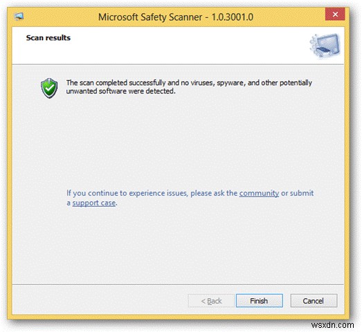 วิธีใช้ Microsoft Safety Scanner ใน Windows 8?