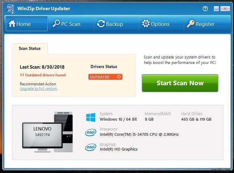 เติมพลังให้กับฮาร์ดแวร์ระบบของคุณด้วย WinZip Driver Updater