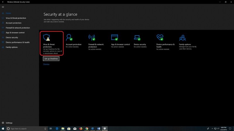 วิธีเปิด Windows Defender ใน Windows 10