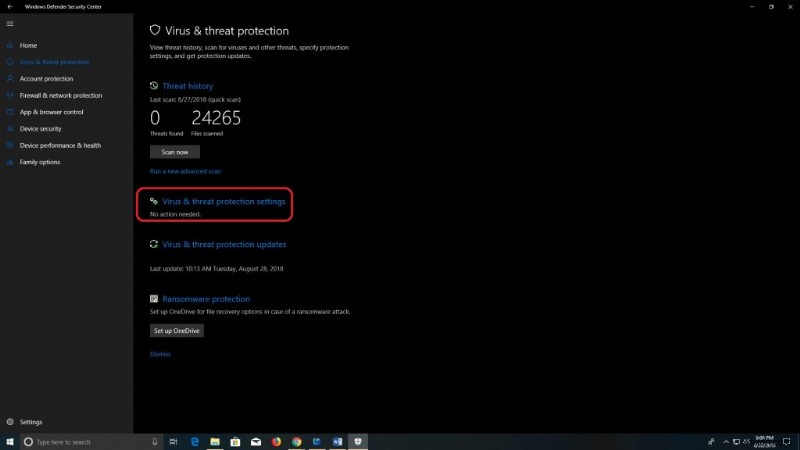 วิธีเปิด Windows Defender ใน Windows 10