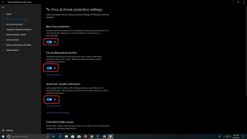 วิธีเปิด Windows Defender ใน Windows 10