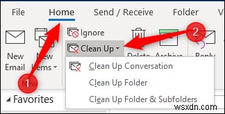 MS Outlook:เครื่องมือล้างข้อมูลการสนทนาเพื่อจัดระเบียบอีเมลของคุณ