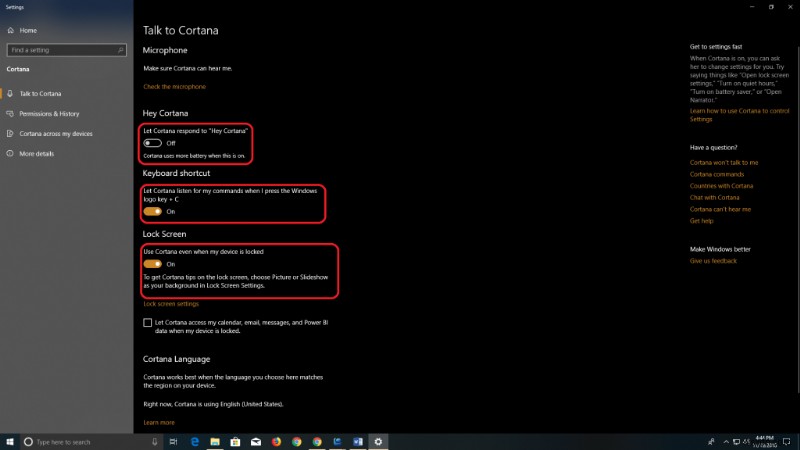 วิธีแก้ไข  Cortana ไม่ทำงาน  บน Windows 10