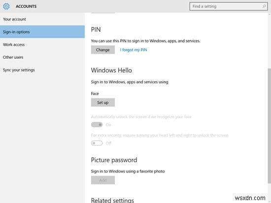 วิธีตั้งค่า Windows Hello ใน Windows 10?