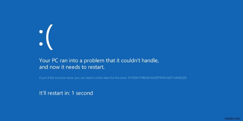 แก้ไขข้อผิดพลาด Blue Screen of Death (BSoD) ใน Windows 8