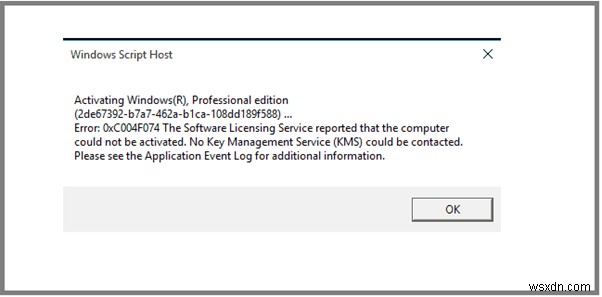 วิธีแก้ไขข้อผิดพลาดในการเปิดใช้งาน Windows 10:0xc00f074