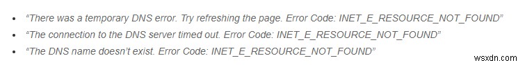 ข้อผิดพลาด INET_E_RESOURCE_NOT_FOUND Microsoft Edge ที่น่ารำคาญ:แก้ไขแล้ว!