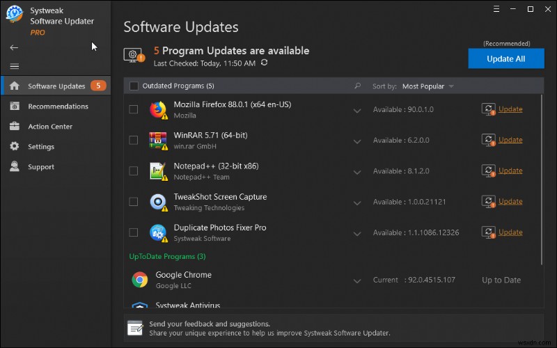 Systweak Software Updater Review