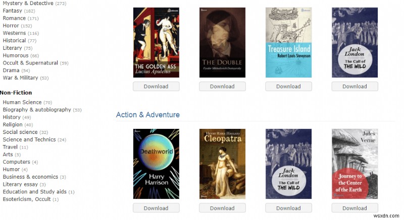 10 เว็บไซต์ดาวน์โหลด Ebooks ฟรีที่ดีที่สุด