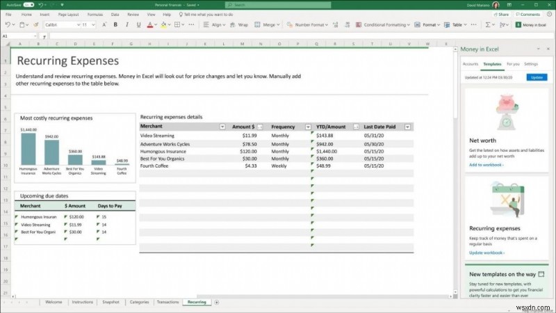 ตอนนี้ใช้เงินใน Excel เพื่อจัดการค่าใช้จ่ายของคุณ