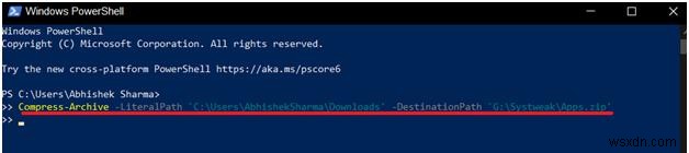 วิธีการ Zip/Unzip ไฟล์โดยใช้ Powershell บน Windows 10