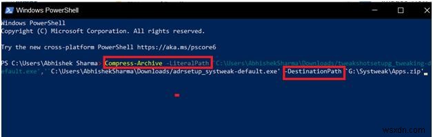 วิธีการ Zip/Unzip ไฟล์โดยใช้ Powershell บน Windows 10