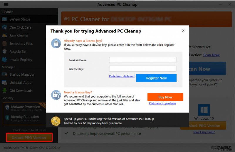 การล้างข้อมูลบนพีซีขั้นสูง – รีวิว Windows PC Cleaner