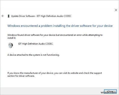 วิธีแก้ปัญหาไดรเวอร์ IDT High Definition Audio CODEC