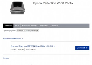 วิธีดาวน์โหลดไดรเวอร์ Epson Perfection V500