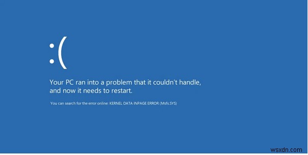 วิธีแก้ไข Kernel Data Inpage Error ใน Windows 10