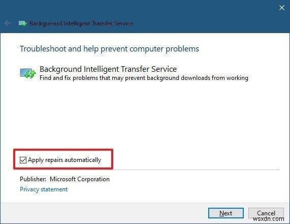 วิธีแก้ไข Background Intelligent Transfer Service (BITS) ใน Windows 10