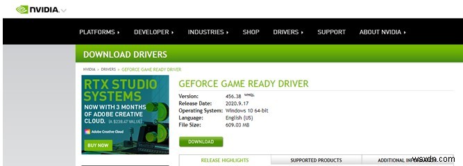 วิธีดาวน์โหลดไดรเวอร์ Nvidia GeForce RTX 3080