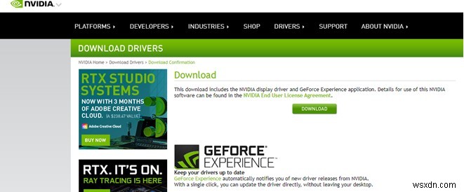 วิธีดาวน์โหลดไดรเวอร์ Nvidia GeForce RTX 3080