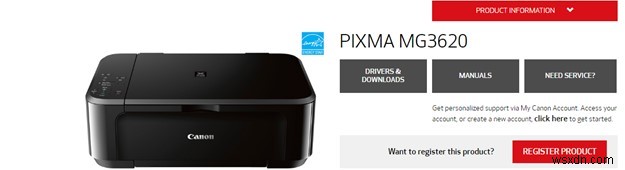 วิธีดาวน์โหลดไดรเวอร์ Canon PIXMA MG3620