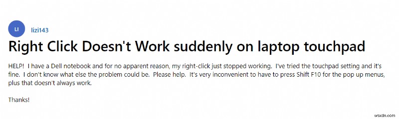 คลิกขวาไม่ทำงานบนทัชแพดของแล็ปท็อปใน Windows 10:สิ่งที่ต้องทำ