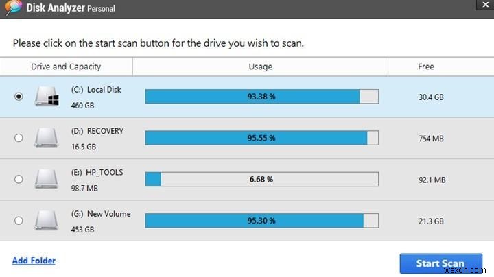 วิธีค้นหาไฟล์บีบอัดใน Windows 10 โดยใช้ Disk Analyzer Pro