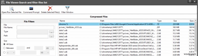 วิธีค้นหาไฟล์บีบอัดใน Windows 10 โดยใช้ Disk Analyzer Pro