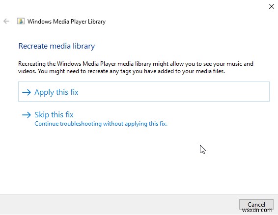 วิธีแก้ไข Windows Media Player ขัดข้องใน Windows 10