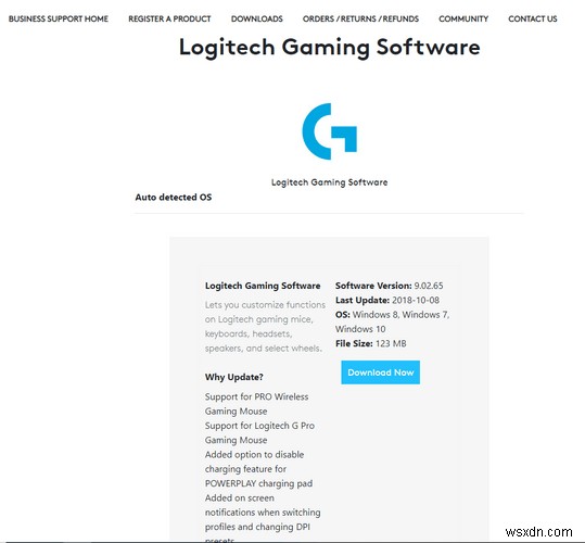 วิธีดาวน์โหลดและติดตั้งซอฟต์แวร์ Logitech G910 