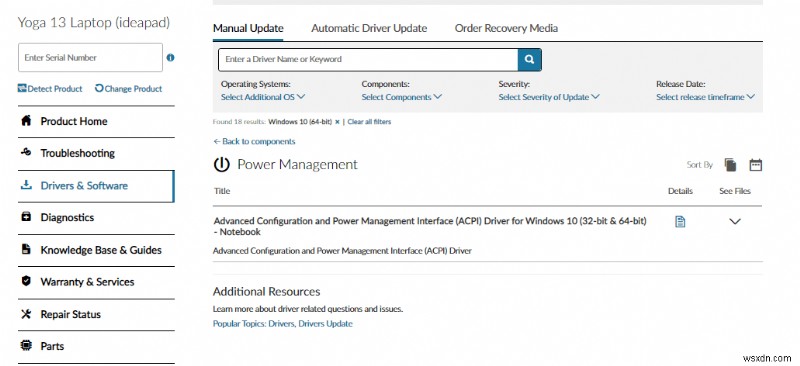 วิธีอัปเดตไดรเวอร์ Lenovo Power Management ใน Windows 10