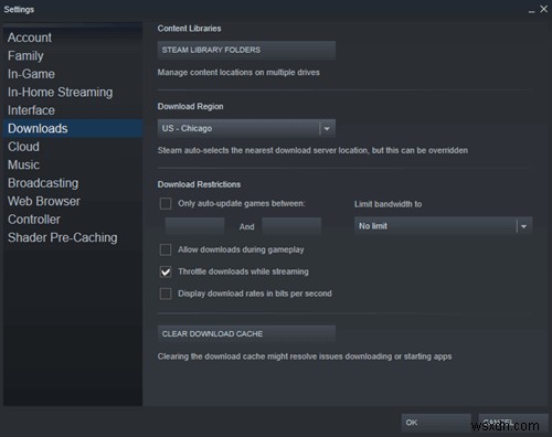 จะเพิ่มความเร็วในการดาวน์โหลดบน Steam ได้อย่างไร